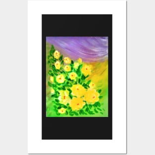 YELLOW ROSES Posters and Art